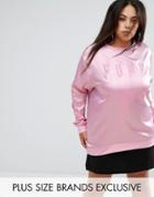 Puma Exclusive To Asos Plus Satin Oversized Sweatshirt - Pink