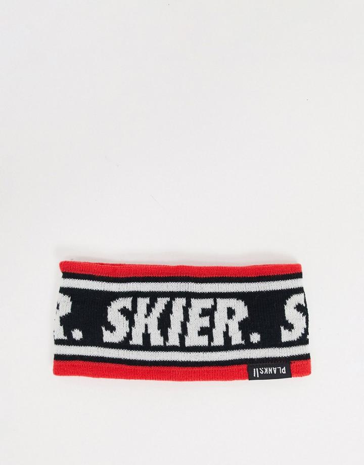 Planks Skier Headband In Black
