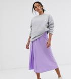 Asos Design Maternity Slinky Maxi Skirt - Purple
