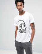 Cheap Monday Standard T-shirt Corpse Skull - White
