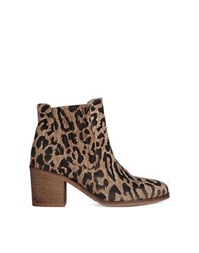Ganni Veronica Meow Leopard Chelsea Ankle Boots - Leopard