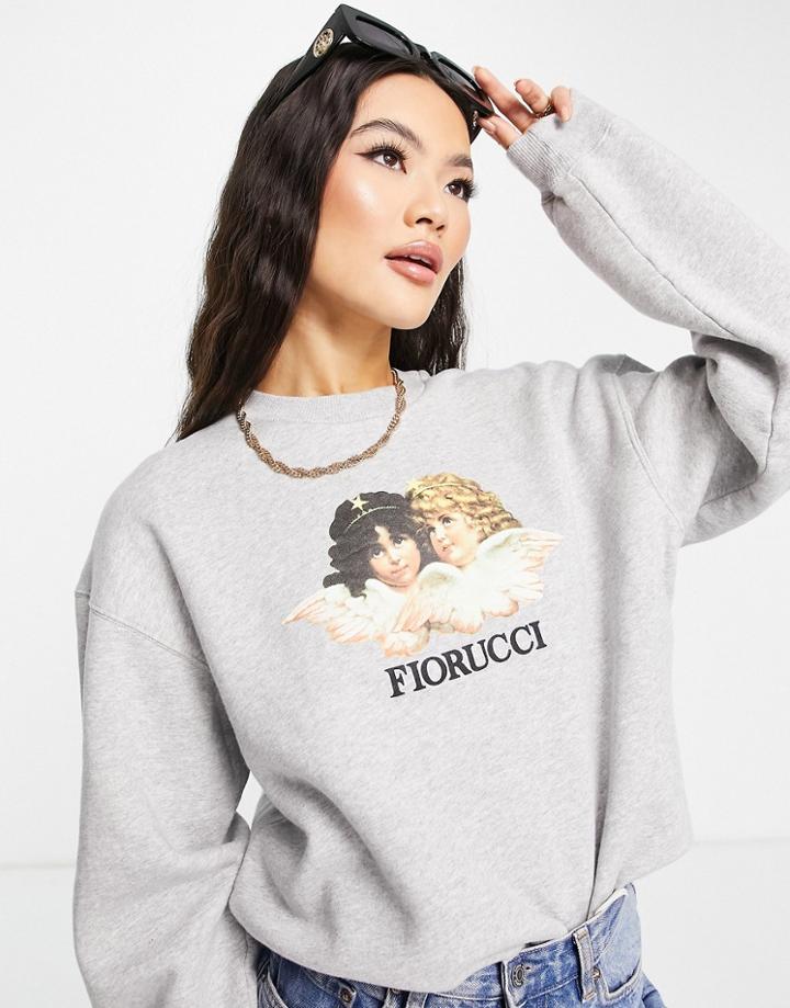 Fiorucci Vintage Angels Sweatshirt In Gray-grey