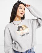 Fiorucci Vintage Angels Sweatshirt In Gray-grey