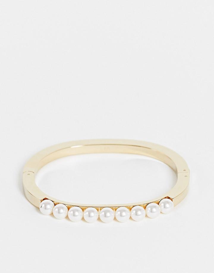 Calvin Klein Pearl Bangle-gold