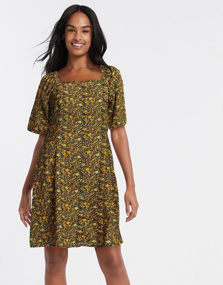 Blend She Midi Dress In Ditsy Floral-multi