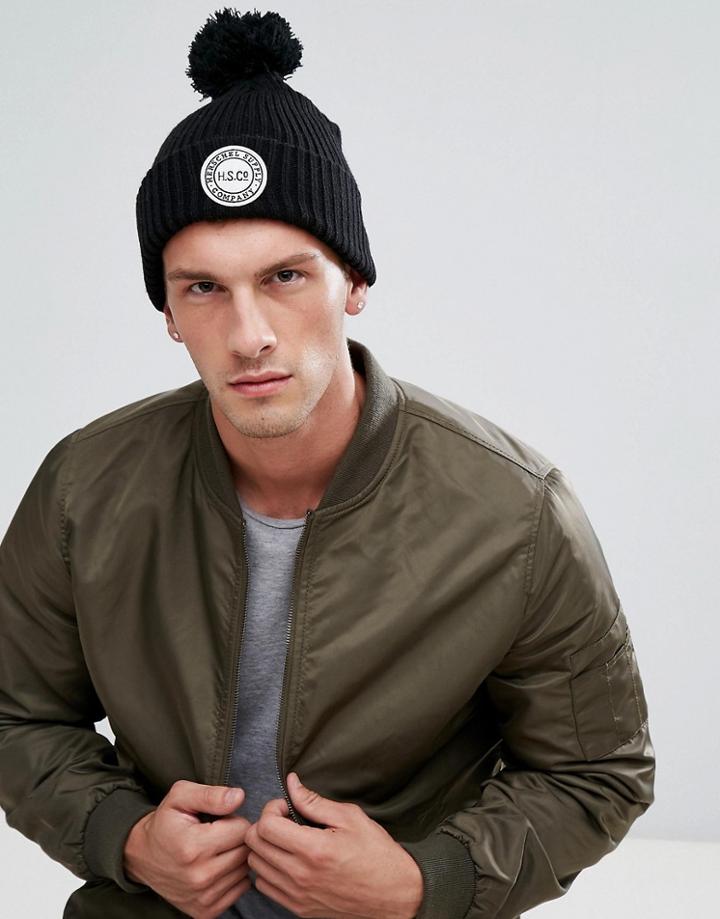 Herschel Supply Co Sepp Bobble Beanie - Black