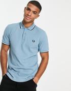 Fred Perry Twin Tipped Polo In Blue-blues