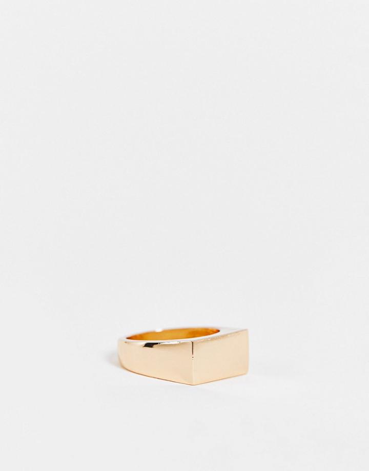 Weekday Signet Ring In Gold