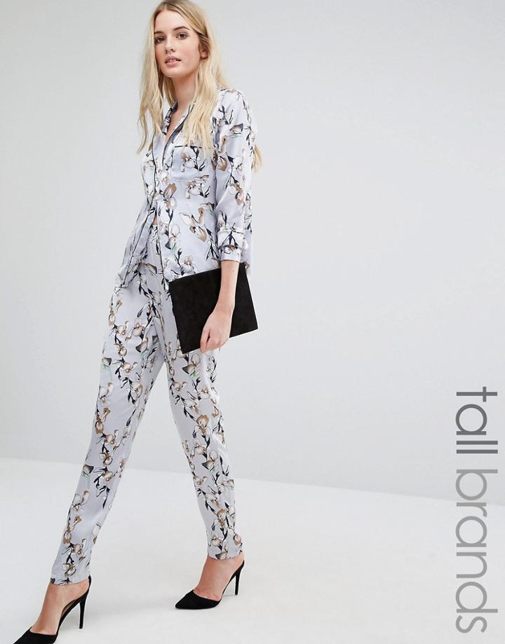Vero Moda Tall Floral Sateen Joggers - Multi