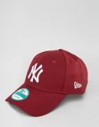 New Era 9forty Cap In Wool - Red