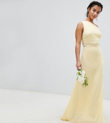 Tfnc Petite Embellished Maxi Bridesmaid Dress - Yellow