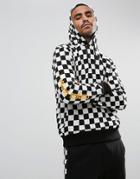Criminal Damage Hoodie In Checkerboard - White
