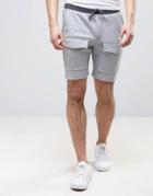 Selected Homme+ Jersey Cargo Shorts - Gray