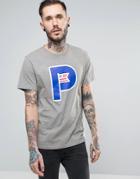 Penfield Powell Large P Logo T-shirt In Gray Marl - Gray