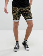 Religion Chino Short In Camo - Green