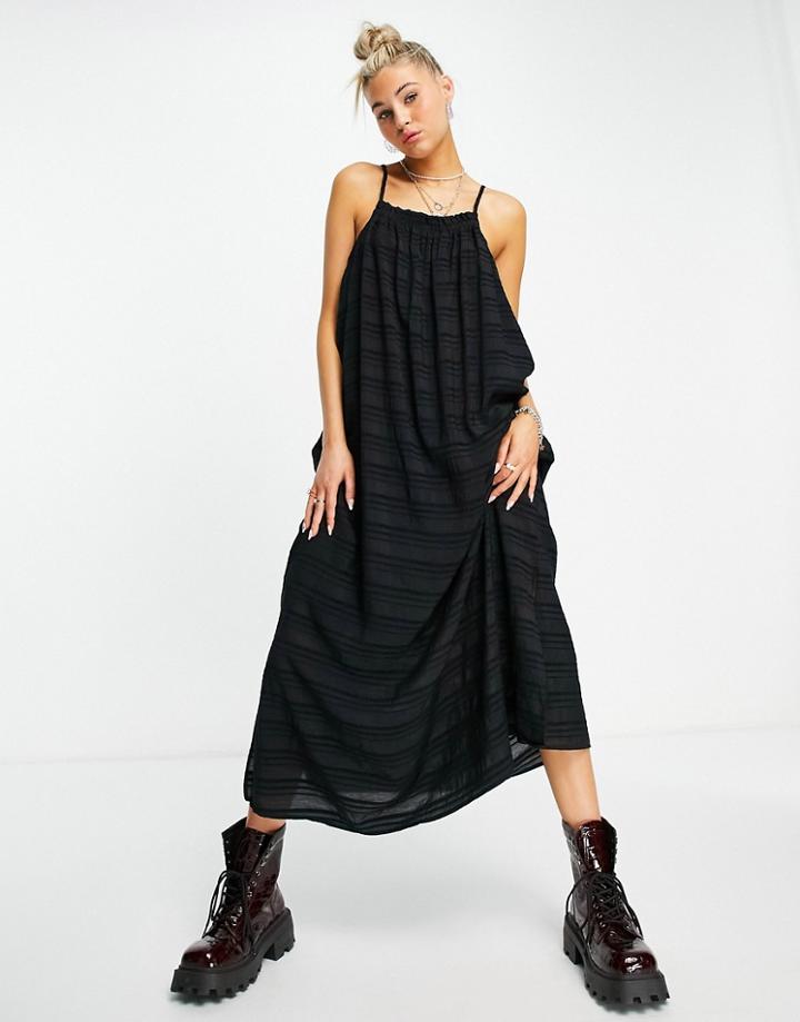 Object Strappy Maxi Dress In Black