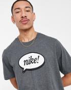 Nike Airmoji T-shirt In Charcoal-grey