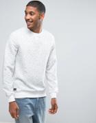 Threadbare Textured Crew Neck Sweat - White