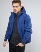 Fred Perry Brentham Jacket Hooded Insulated In Blue - Blue