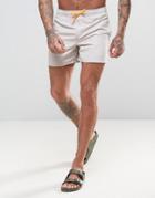 D Struct Swim Shorts With Neon Draw String - Gray