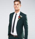 Selected Homme Suit Jacket In Superskinny Fit With Stretch - Green