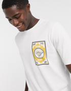 Selected Homme Oversized Graphic Logo T-shirt In Off White
