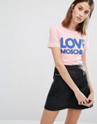 Love Moschino Logo T-shirt In Pink - Pink