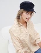 New Look Cord Bakerboy Hat - Black