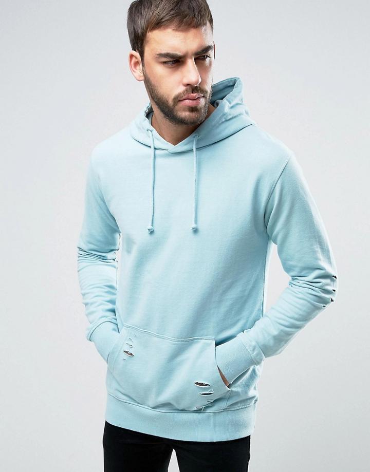 Another Influence Distressed Hoodie - Gray