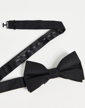 French Connection Plain Bow Tie In Black