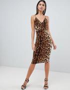 Club L Leopard Print Cami Midi Dress - Multi