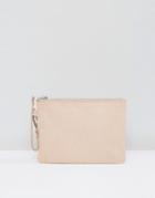 Selected Femme Laura Small Suede Clutch - Pink