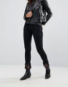 Blank Nyc Crop Skinny Jean With Extreme Unravelling - Black