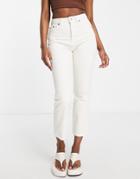 Topshop Organic Cotton Jeans In Off-white