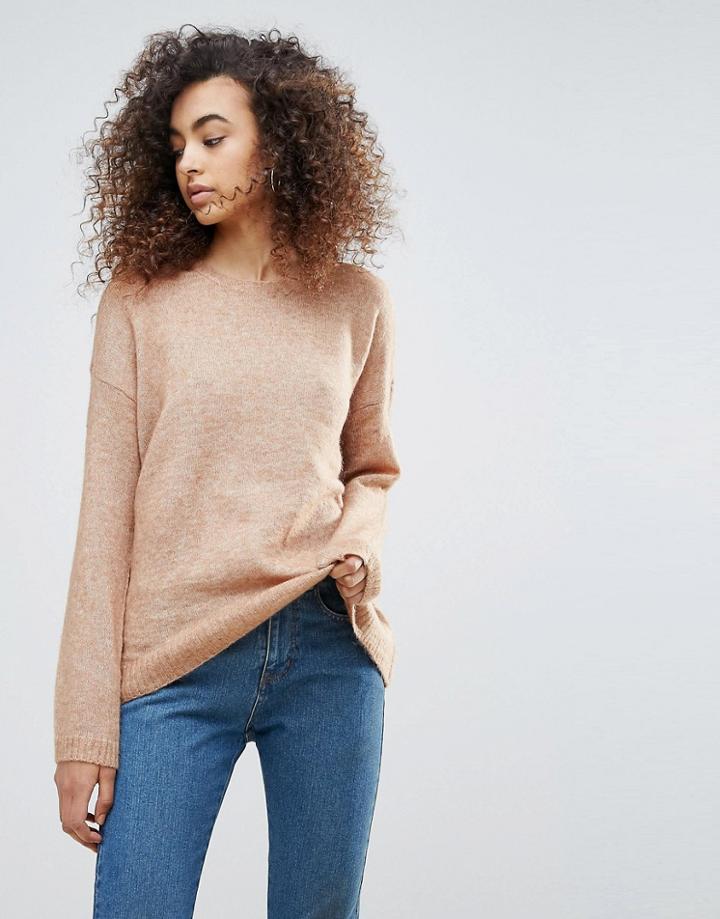 Gestuz Oba Mohair Wool Mix Knit Sweater - Yellow