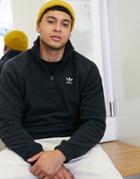 Adidas Originals 1/4 Zip Fleece In Black