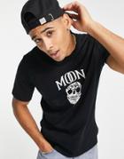 Ps Paul Smith Moon Print T-shirt In Black