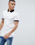 Asos Design Muscle Fit Polo In Jersey With Contrast Collar - Multi