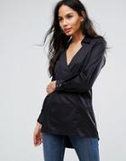 Closet London V Neck Shirt - Black