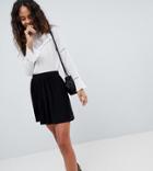 Asos Design Tall Mini Skater Skirt - Black