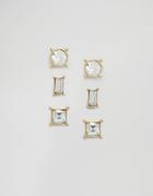 Pieces Dolly Multipack Stud Earrings - Gold