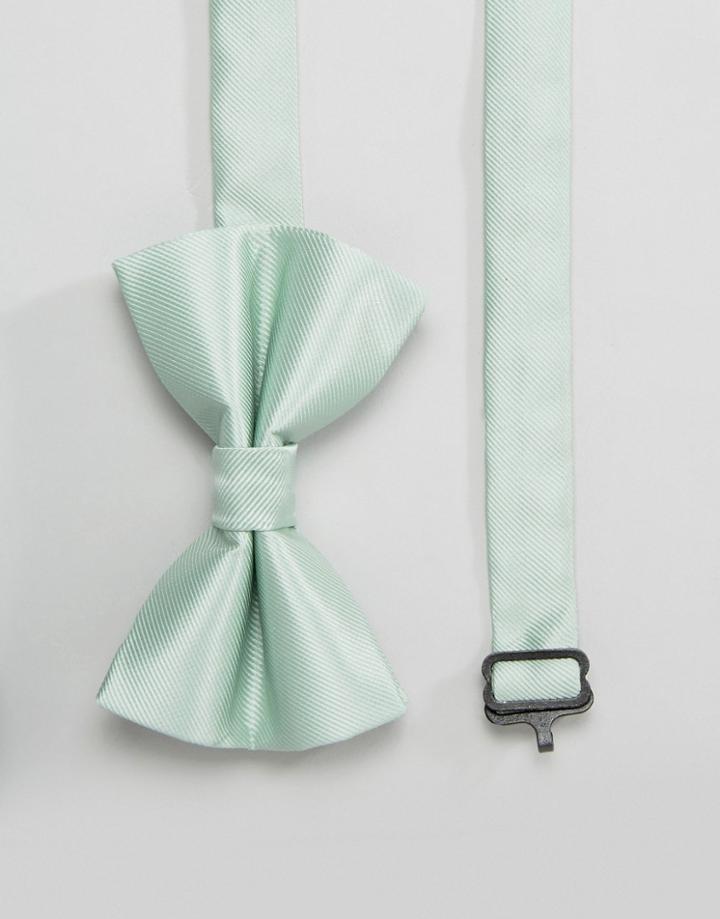 Asos Wedding Bow Tie In Mint - Green