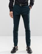 Selected Homme Suit Pant In Superskinny Fit With Stretch - Bottle Green