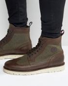 Fred Perry Northgate Leather/wool Brogue Boots - Brown