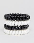 Asos Spring Bracelet Pack In Black And White - Multi