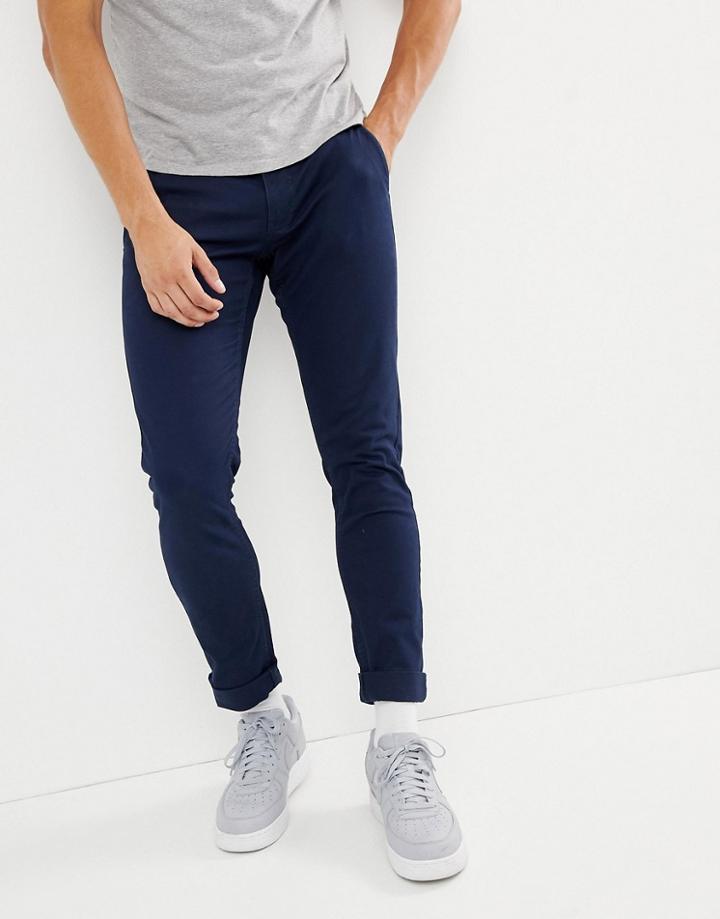 Jefferson Cotton Slim Fit Stretch Chino Pants - Navy