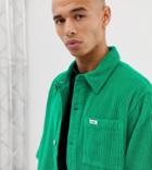 Collusion Cord Boxy Shirt-green