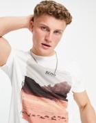 Boss Summery Desert Printed T-shirt In White
