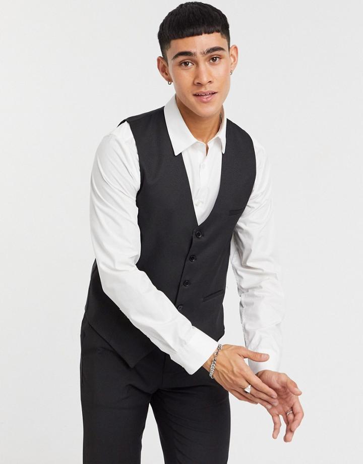 Bolongaro Trevor Plain Super Skinny Vest In Black