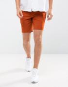 Asos Smart Shorts In Rust - Tan